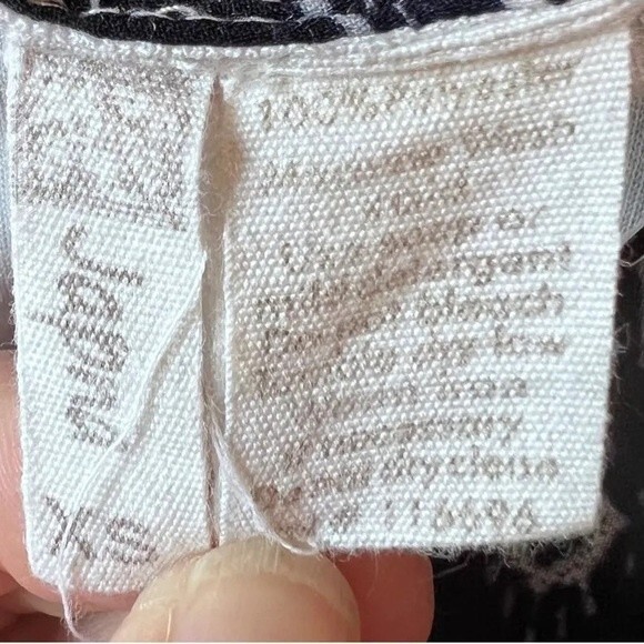 Blue black and white pleated print dress size XS - Picture 6 of 6